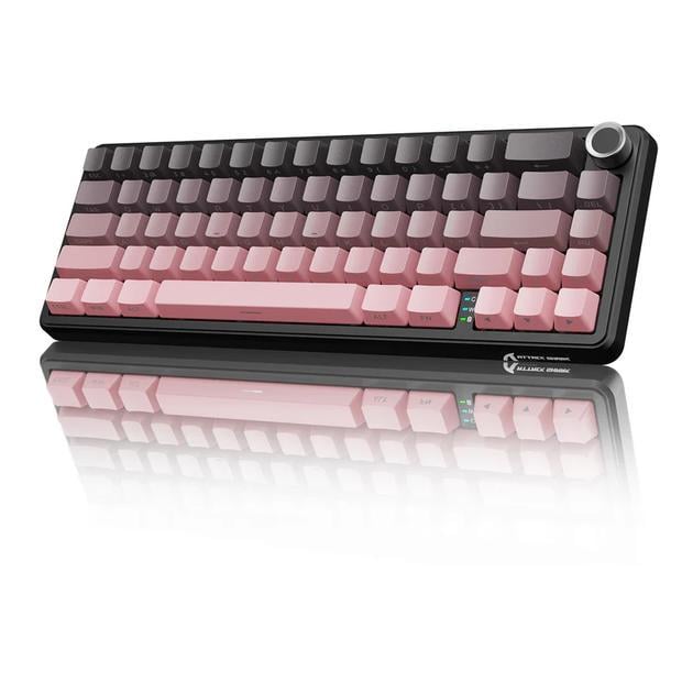 Клавиатура игровая Attack Shark X66 механическая беспроводная с RGB/подсветкой Strawberry Switch Gradient Pink