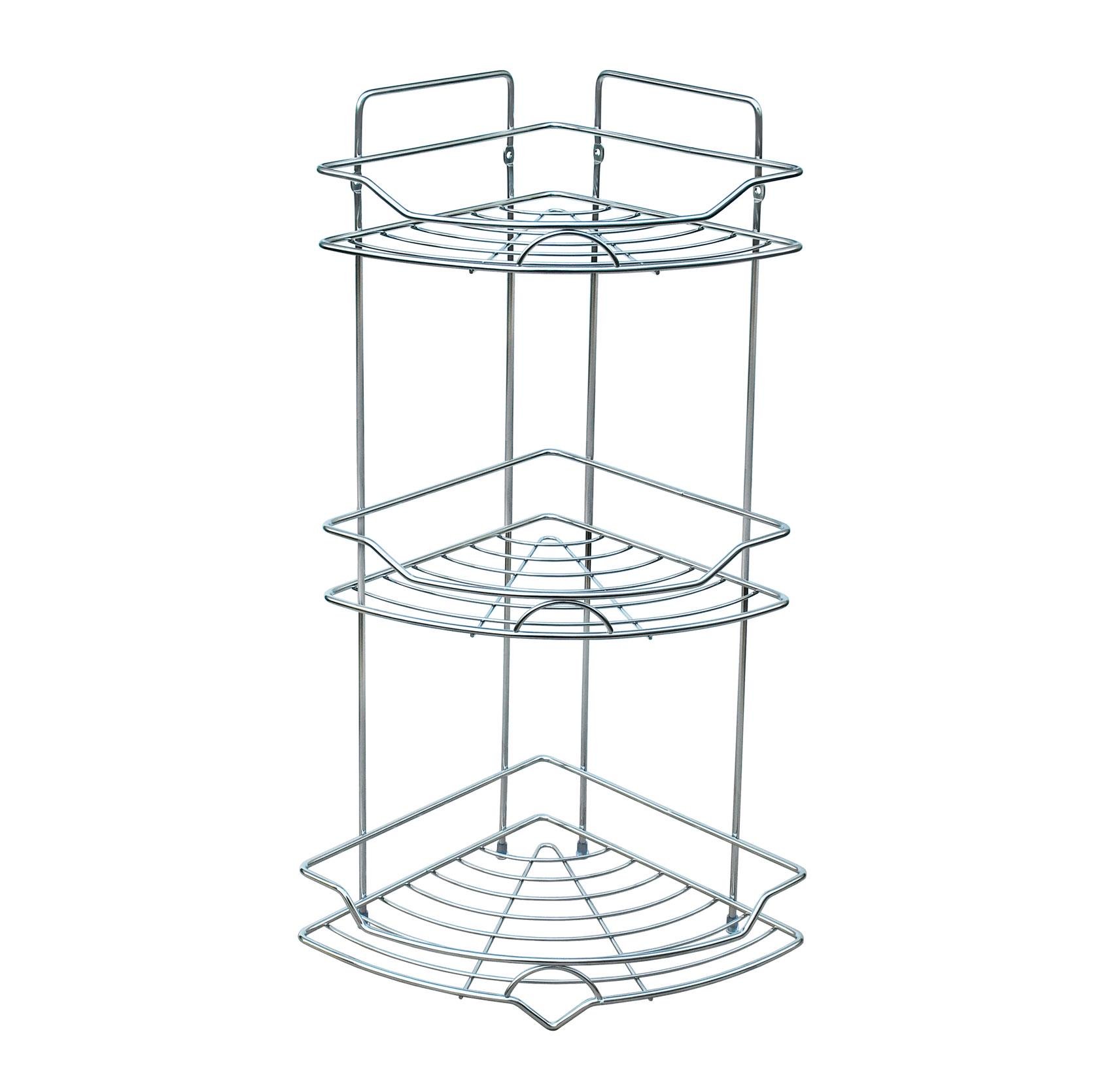 Полка для ванной комнаты трехъярусная Homax 24x24x56 см (EBA 5004 S/S)