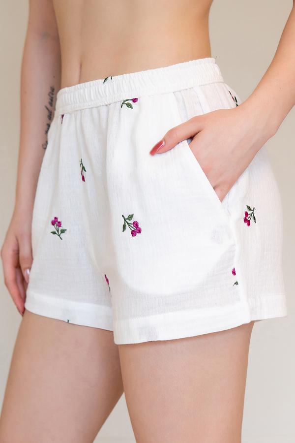 Шорти з вишивкою Forli з мусліну Blueberry XS/S (ML0068-39-08) - фото 2