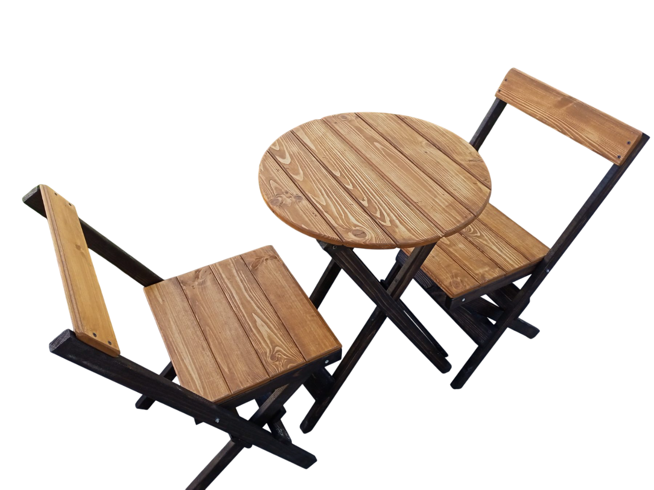 Столик деревянный 60 см со стульями 2 шт. (25442115)