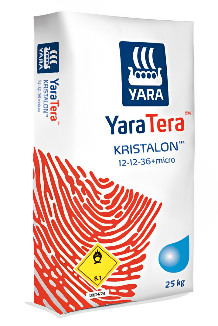 Удобрение комплексное YaraTera Kristalon 12-12-36 +micro водорастворимое калийное 25 кг Red