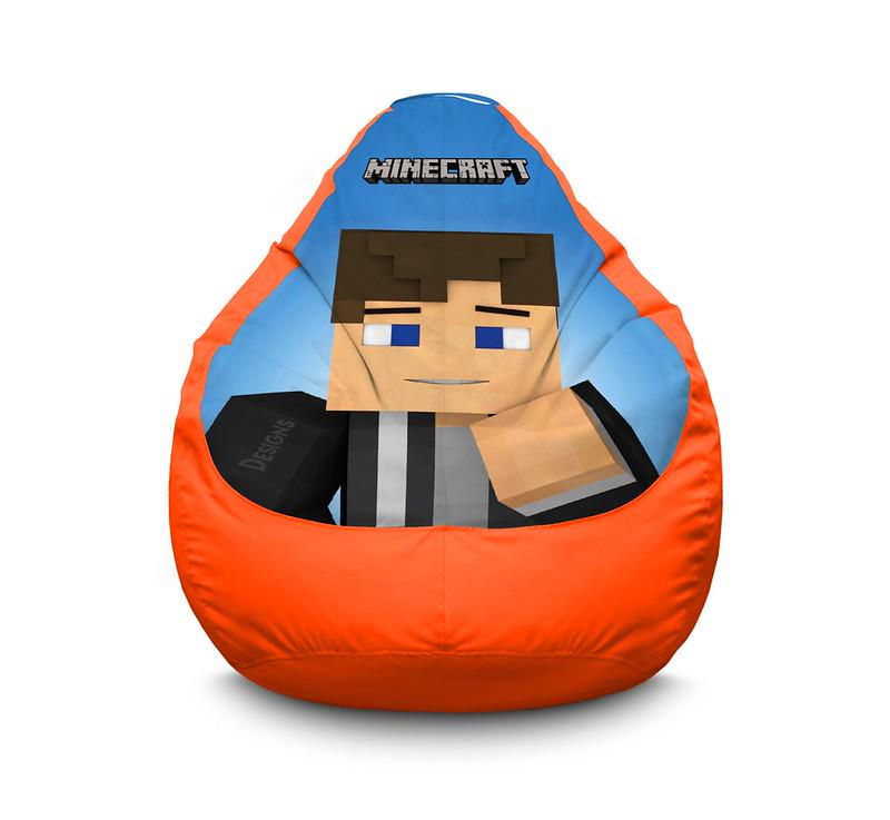 Кресло мешок iPuff Minecraft Steve Оксфорд XXXL 100х135 см Оранжевый Кресло мешок iPuff Minecraft Steve Оксфорд XXXL 100х135 см Оранжевый