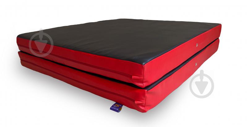 Мат спортивний книжка Tia-Sport 200х100х10 см чорно-червоний (sm-0126)