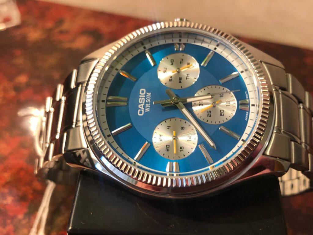 Наручные часы мужские Casio MTP-1375D-2A1VDF d 42 мм Синий/Серебряный (2447931056) - фото 6