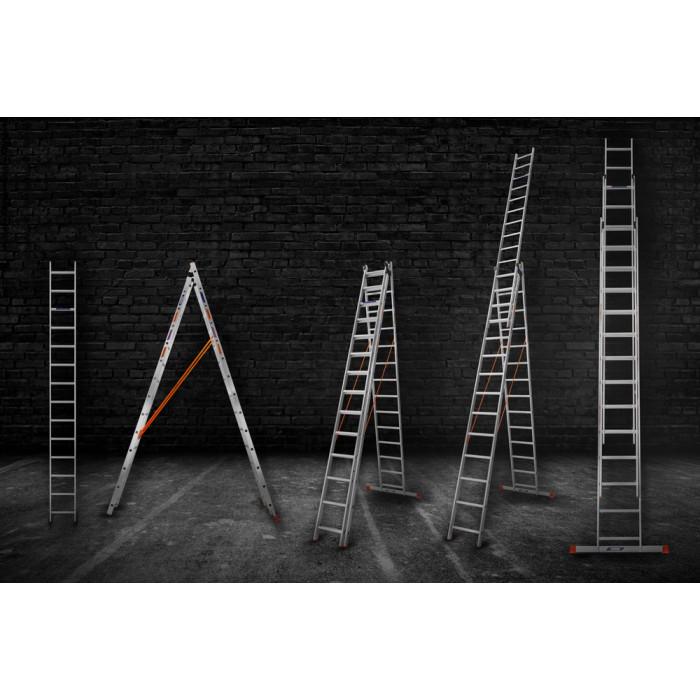 Драбина алюмінієва BLUETOOLS 3x14 сходинок (160-9010) - фото 15 Драбина алюмінієва BLUETOOLS 3x14 сходинок (160-9010) - фото 15