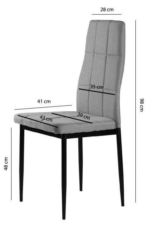 Стулья кухонные Homart TCM-005GC 4 шт текстиль Серый (9297) - фото 6