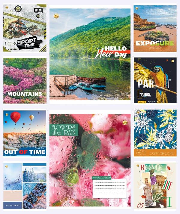 Зошити учнівські Тетрада 31601 Мікс 6 60 арк. 10 шт. в уп. (MTT-164625)