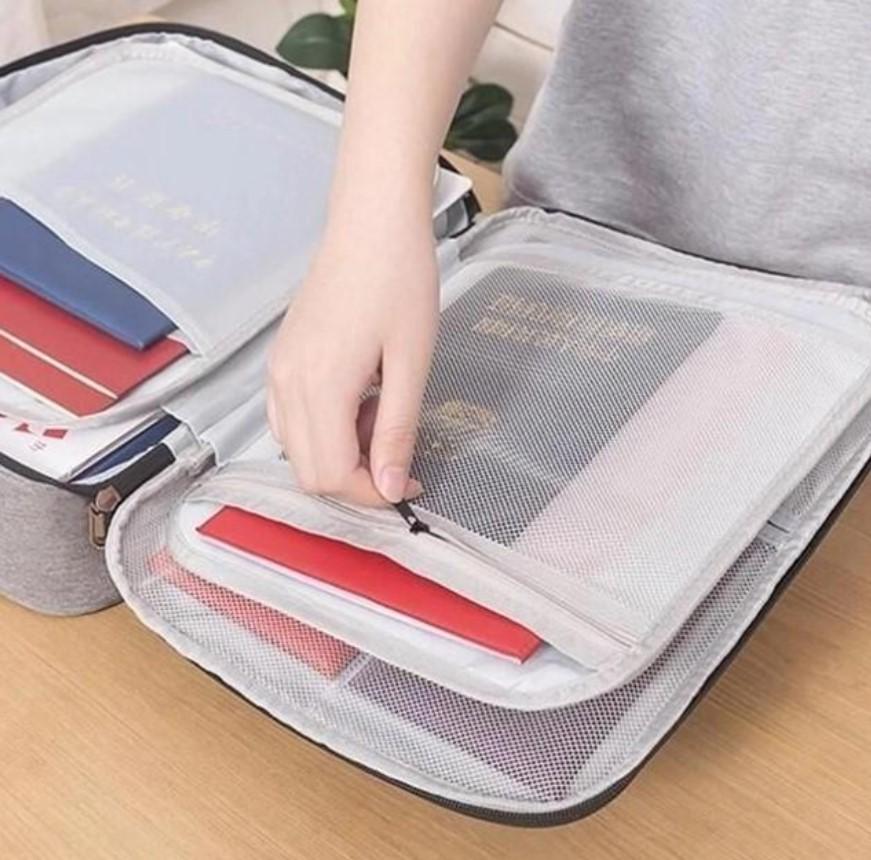 Дорожный органайзер для документов водонепроницаемый с кодовым замком А4 Черный (MX-00008937BL) - фото 4 Дорожный органайзер для документов водонепроницаемый с кодовым замком А4 Черный (MX-00008937BL) - фото 4