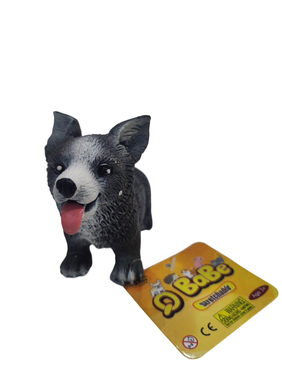 Игрушка-антистресс детская PETS ALIVE Собачка-тянучка 8 см Черный/Белый (067445)