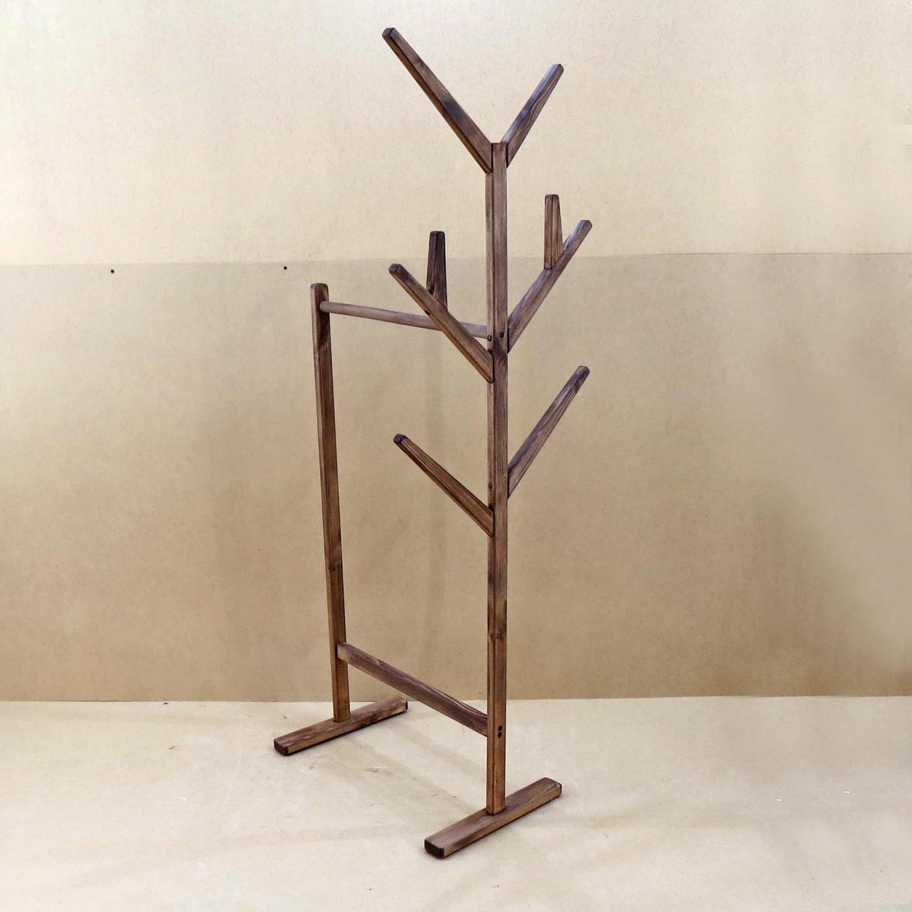 Вешалка-стойка для одежды из дерева Поморие Капучино (СВГ-000609)