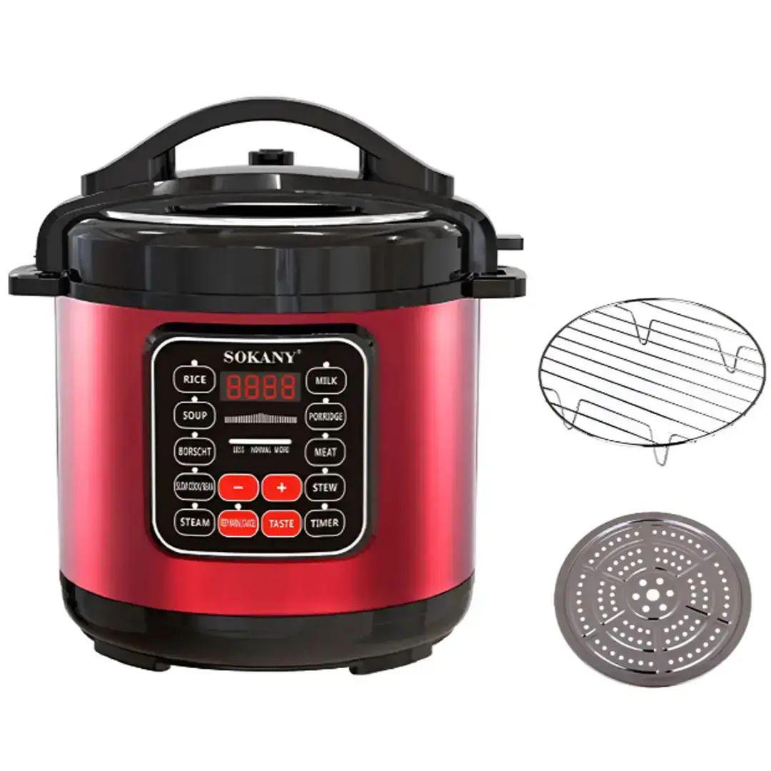 Мультиварка Sokany SK-2402 5 л 1000 Вт Красный (opt-38582)