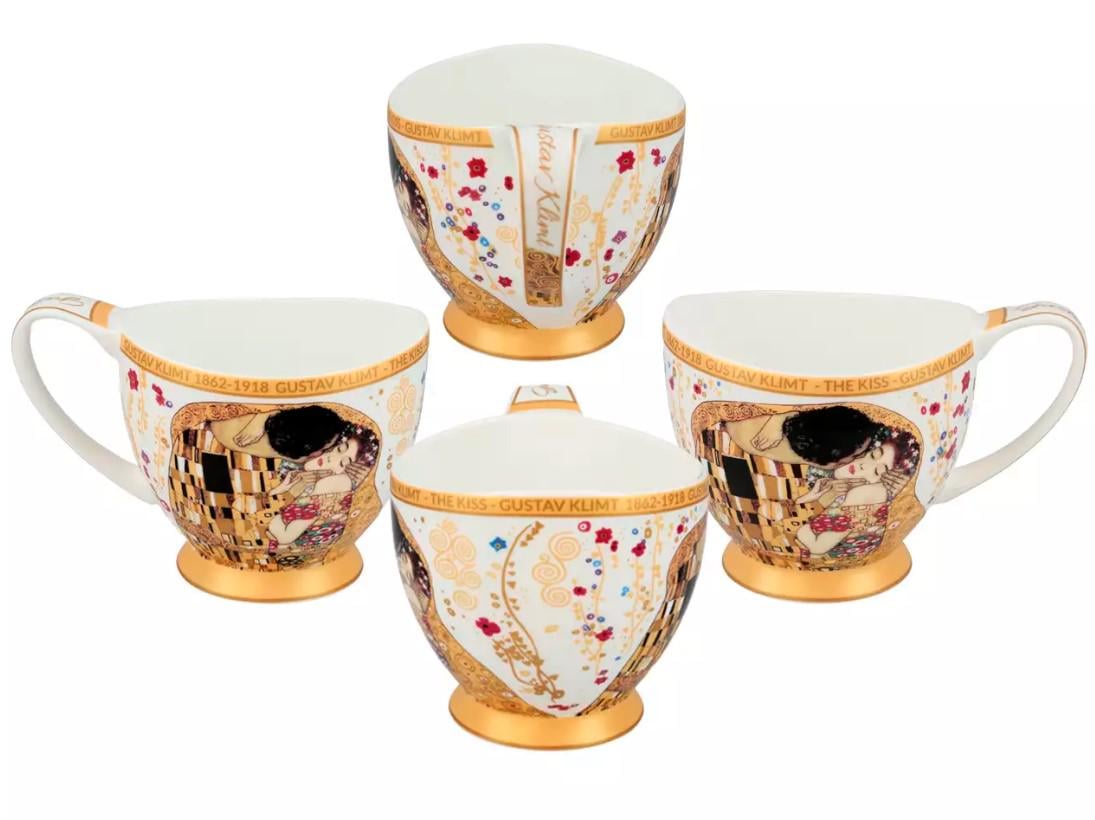 Чашка фарфоровая с блюдцем Carmani Г. Климт Поцелуй белый фон 350 мл (532-3052) - фото 5 Чашка фарфоровая с блюдцем Carmani Г. Климт Поцелуй белый фон 350 мл (532-3052) - фото 5