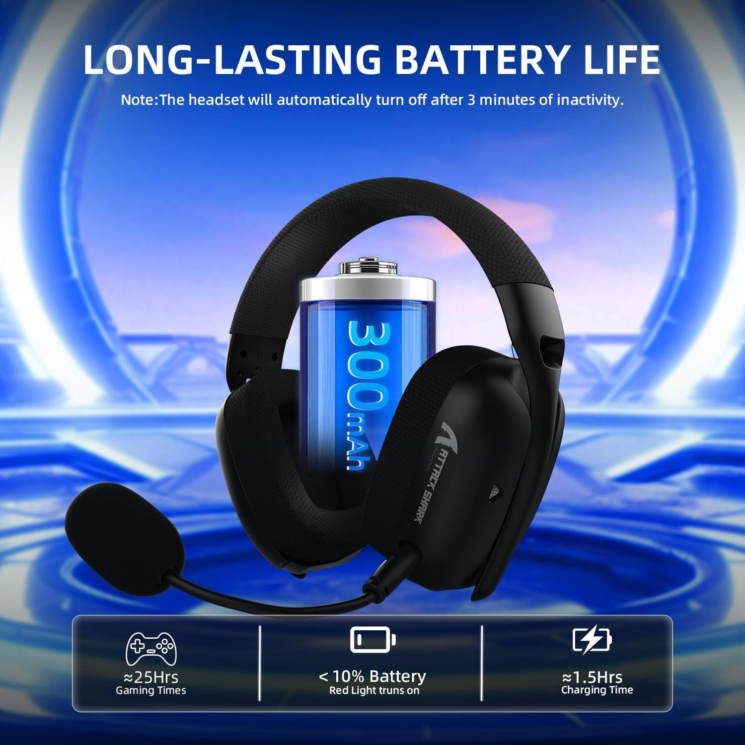 Наушники беспроводные Attack Shark L80 Pro Black - фото 4 Наушники беспроводные Attack Shark L80 Pro Black - фото 4