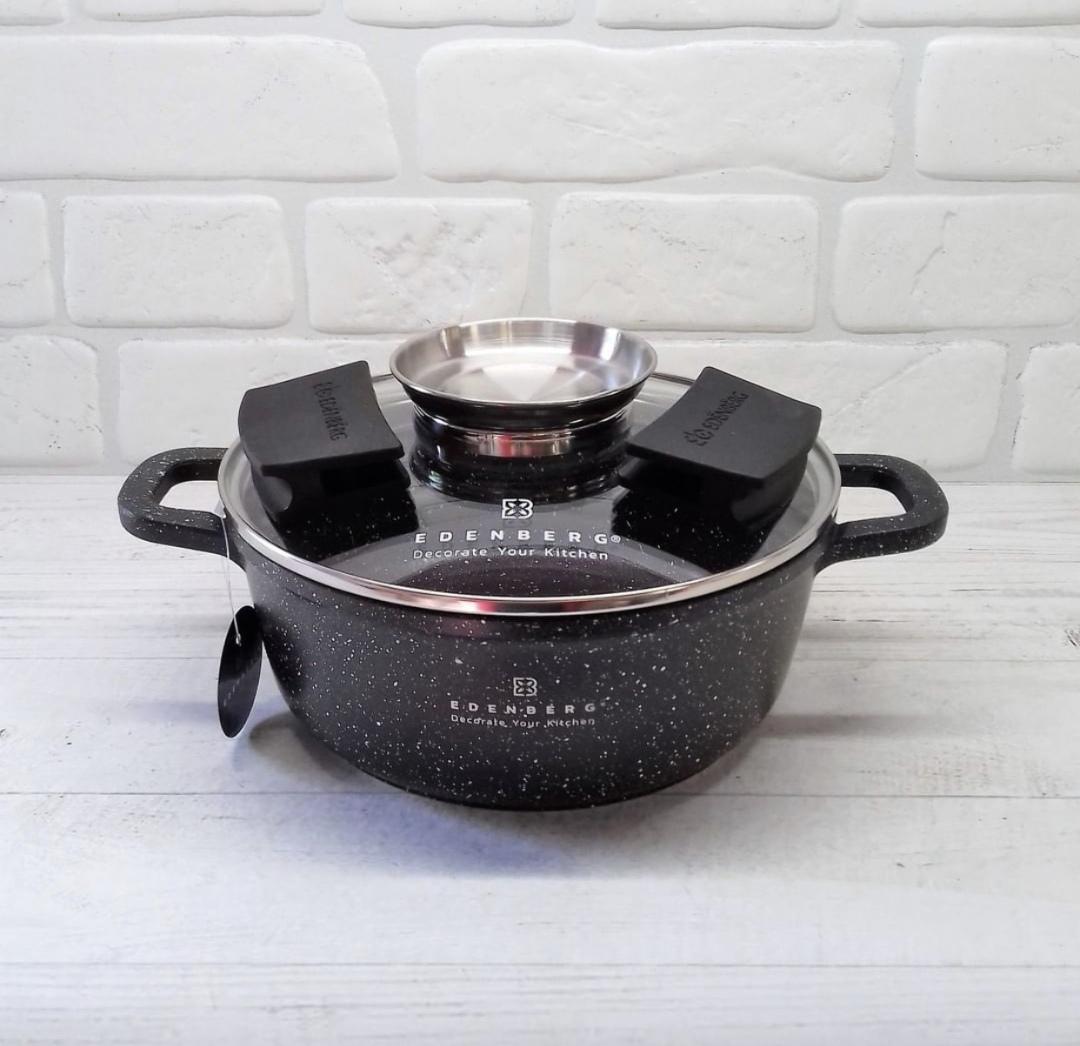 Кастрюля с крышкой Edenberg EB-8117 и мраморным покрытием 3,3 л 22 см Кастрюля с крышкой Edenberg EB-8117 и мраморным покрытием 3,3 л 22 см