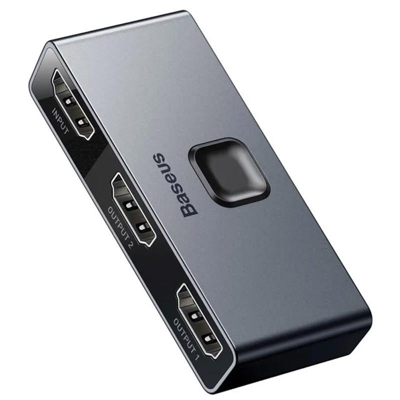 Перехідник хаб BASEUS Matrix HDMI Switcher Space Gray (CAHUB-BC0G)