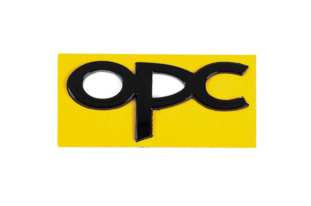Эмблема OPC 36 мм на 85 мм Davs Auto для Opel пластик Черный