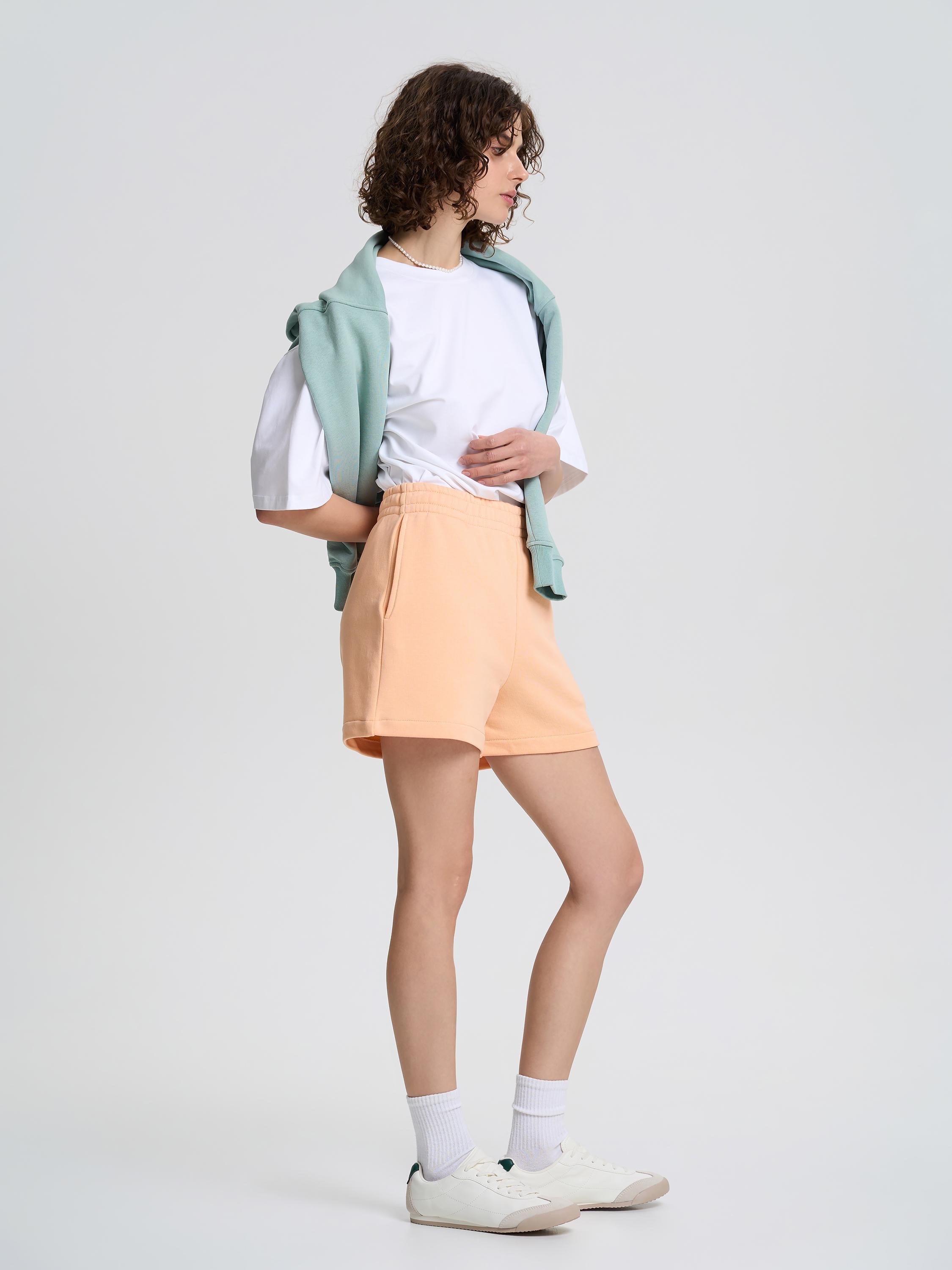 Шорты женские короткие ROZA 231112 L Персиковый (4824005716096) - фото 6