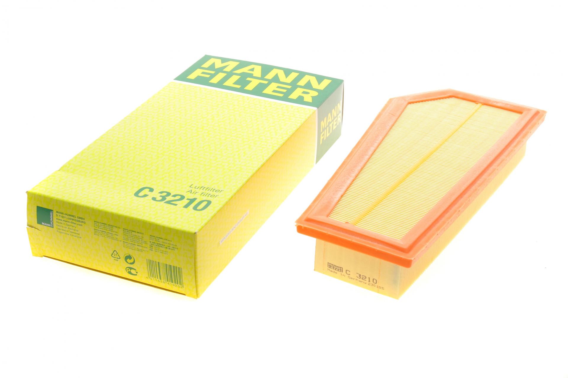 Фильтр воздушный Mann-Filter для MB C-class W204/E-class W212/SLK 1,8 M271 09-16 (C 3210)