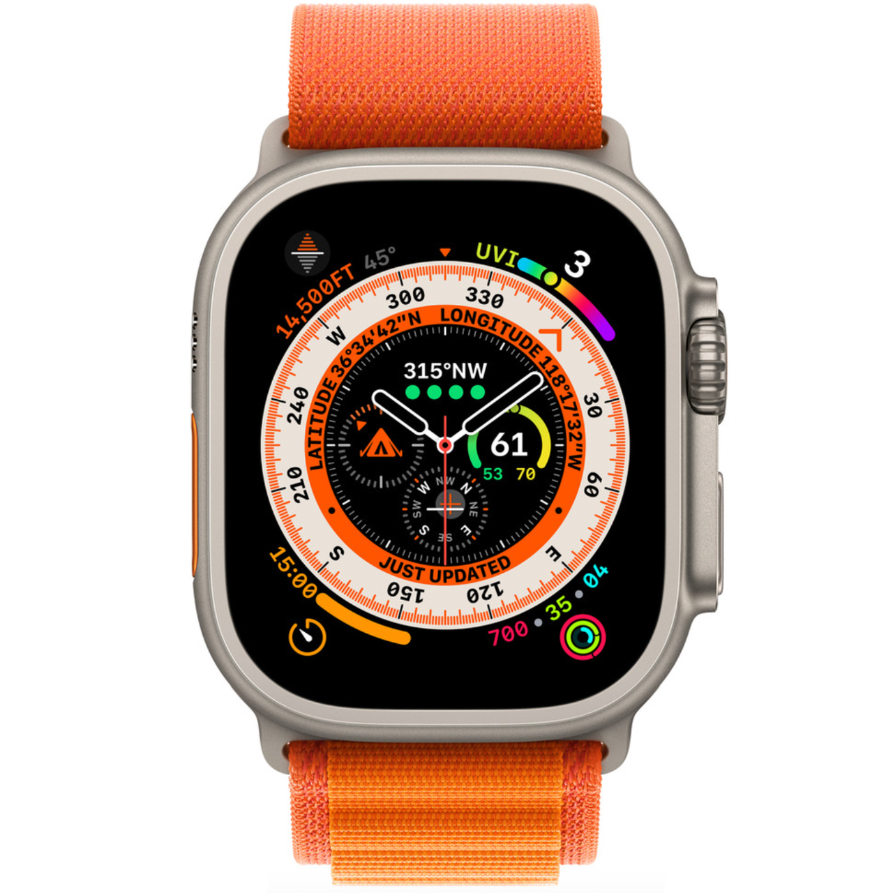 Тканевый ремешок Apple Watch Alpine Loop 49/45/44/42 mm, Orange (HC) - фото 2