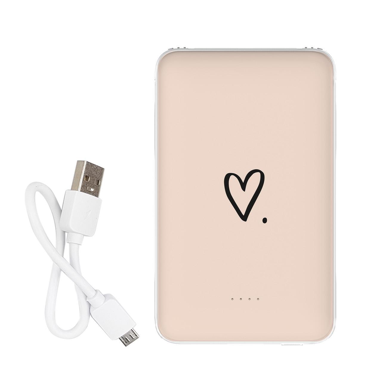 Повербанк с принтом Сердечко 5000 mAh