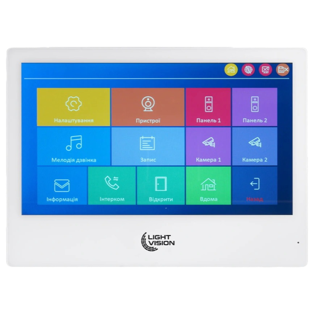 Видеодомофон Light Vision SINGAPORE FHD AI 10" IPS Wi Fi цветной дисплей Белый
