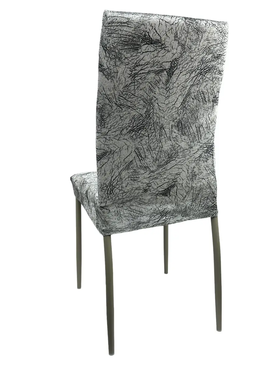 Чехол на стул универсальный Evibu Велюр текстурный 50705 Серый (8-6-4630646)