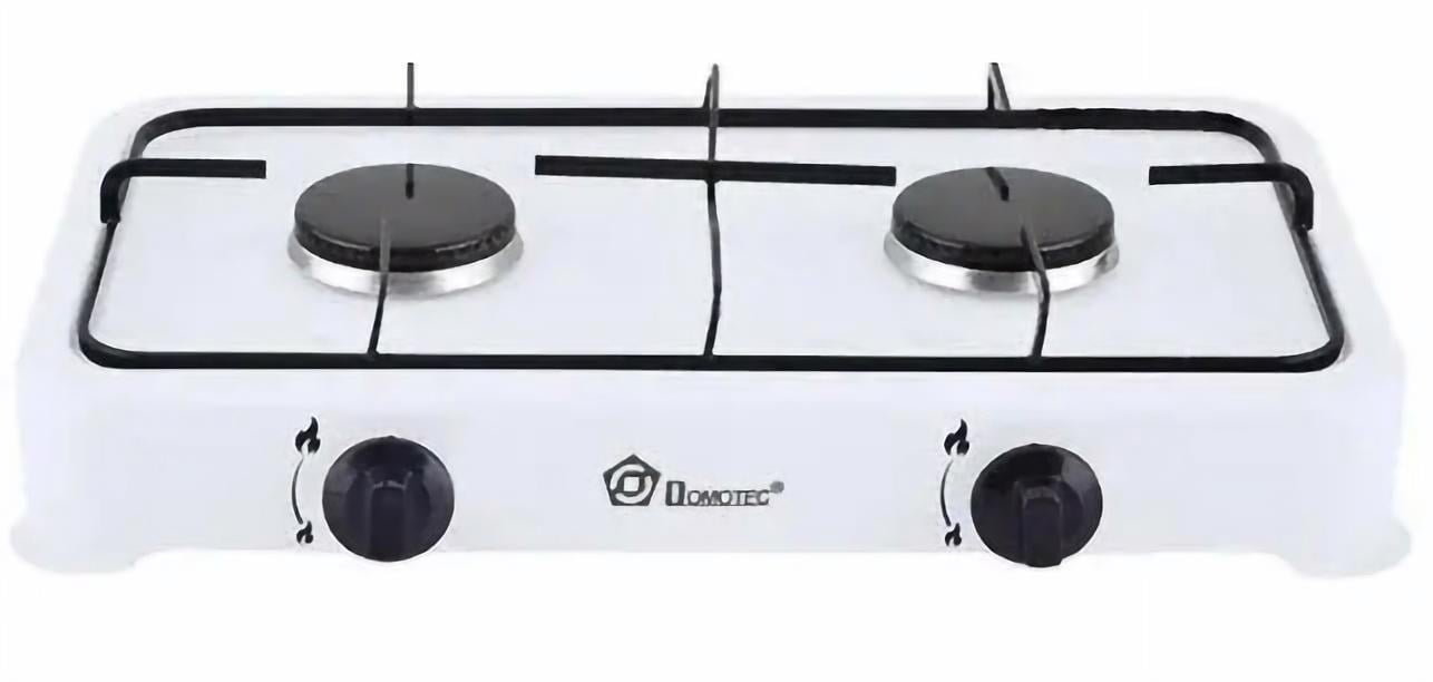 Настільна газова плита Domotec MS-6602/4063 на 2 конфорки Білий