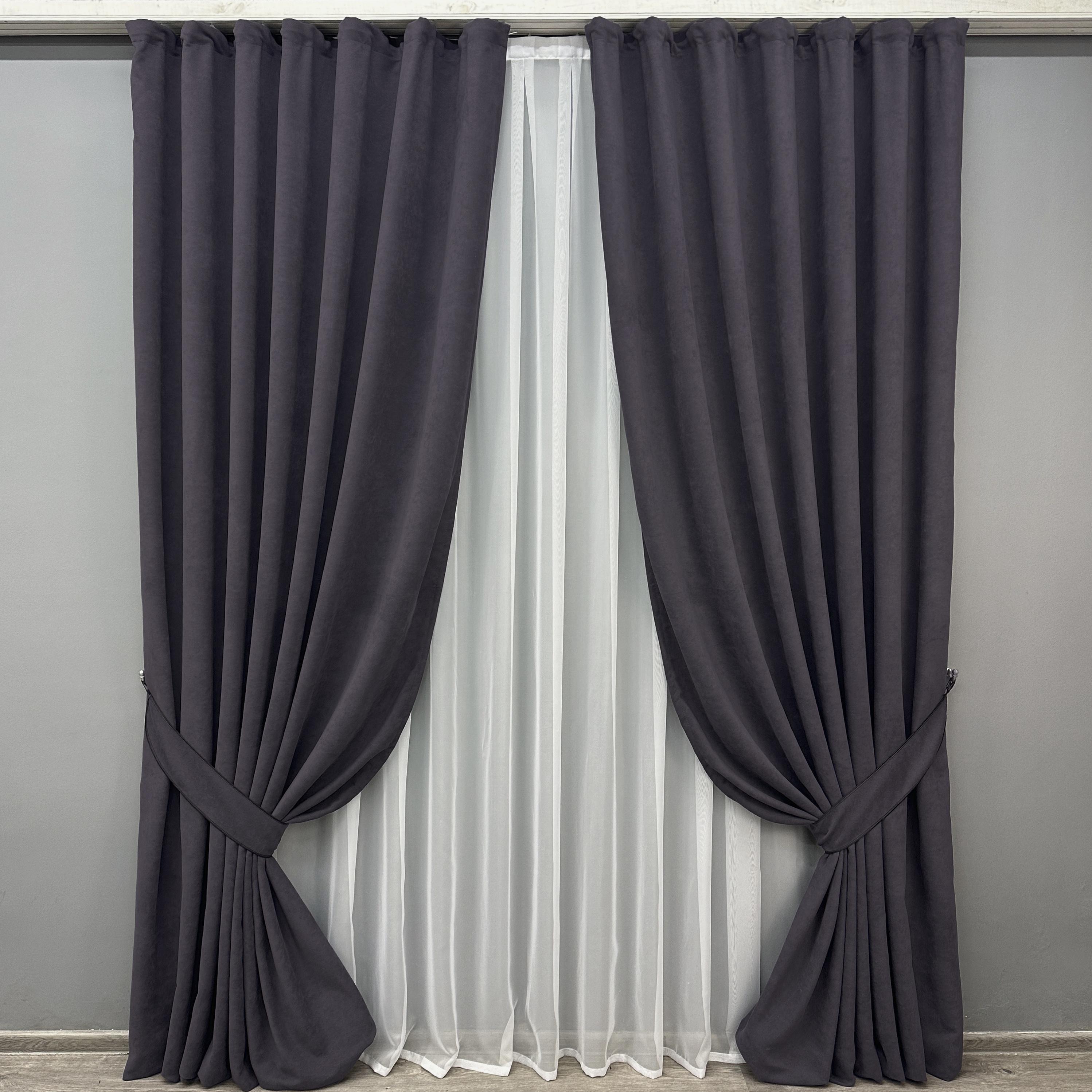 Комплект готовых штор VR-Textil Velanta №1879ш вельвет 200х290 см2 шт. Графитовый (32-256) Комплект готовых штор VR-Textil Velanta №1879ш вельвет 200х290 см2 шт. Графитовый (32-256)