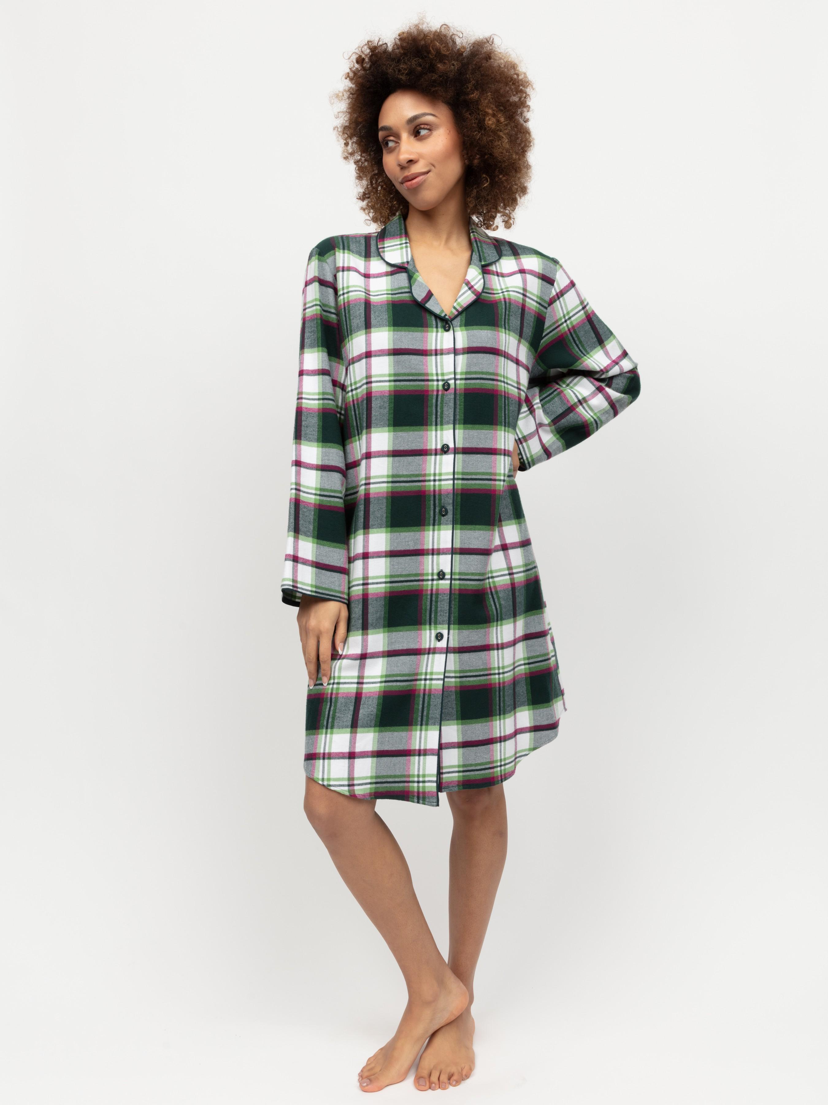 Халат женский CYBERJAMMIES Forrest 0511 18/2XL Зеленый в клетку (5051877529304)