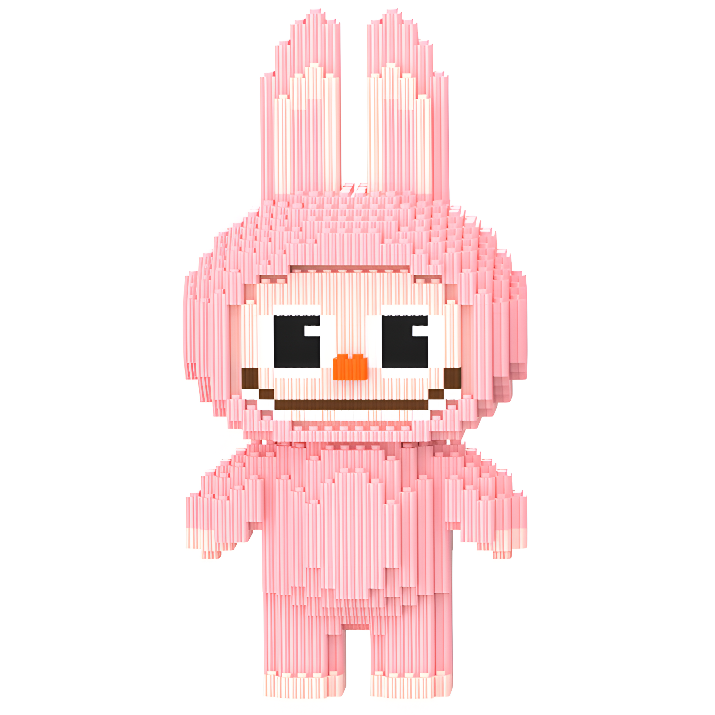 Конструктор Magic Blocks Зайчик Лабубу 3132 детали Розовый (9183)