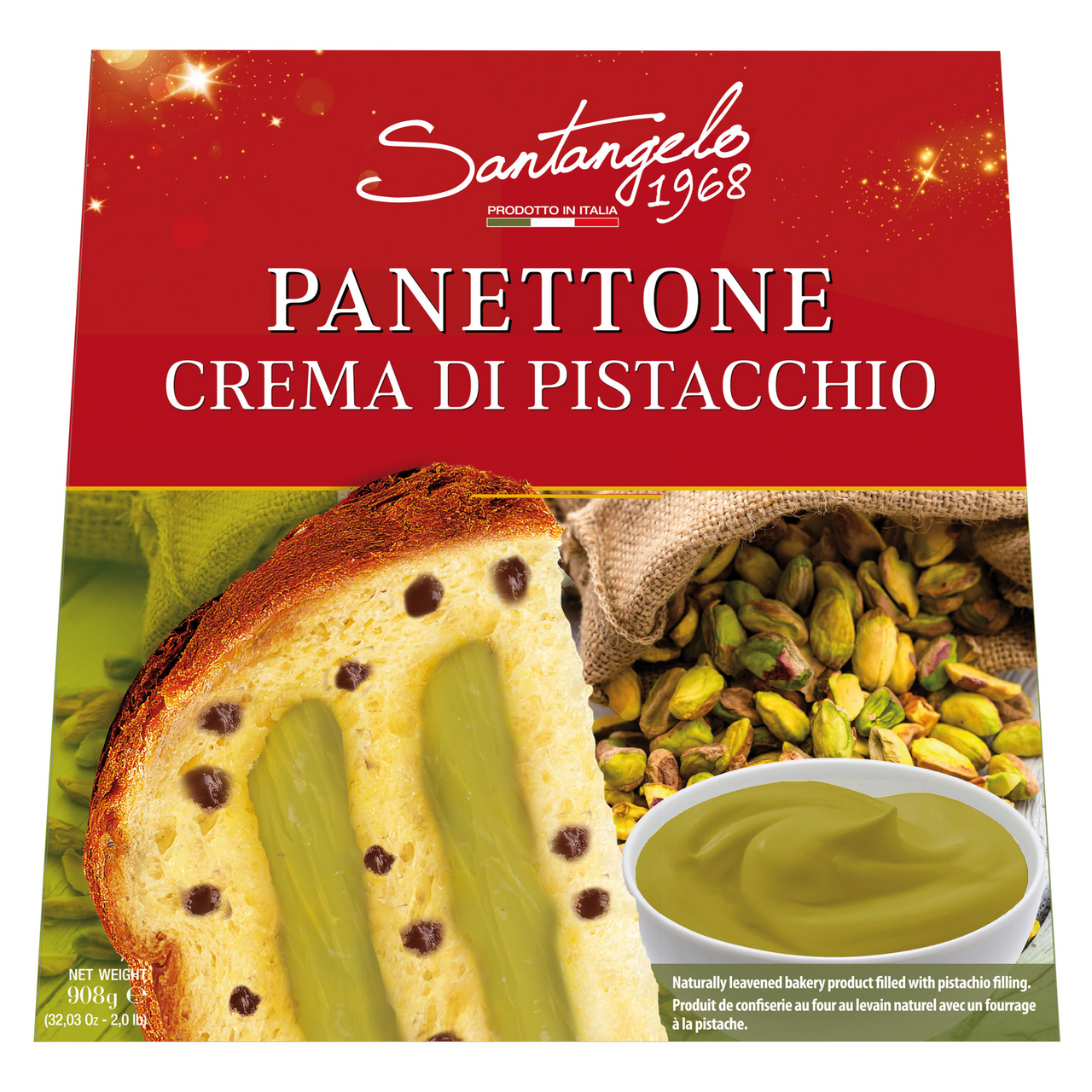 Панеттоне Santangelo Panettone Crema Di Pistacchio 908 г (2443940002)