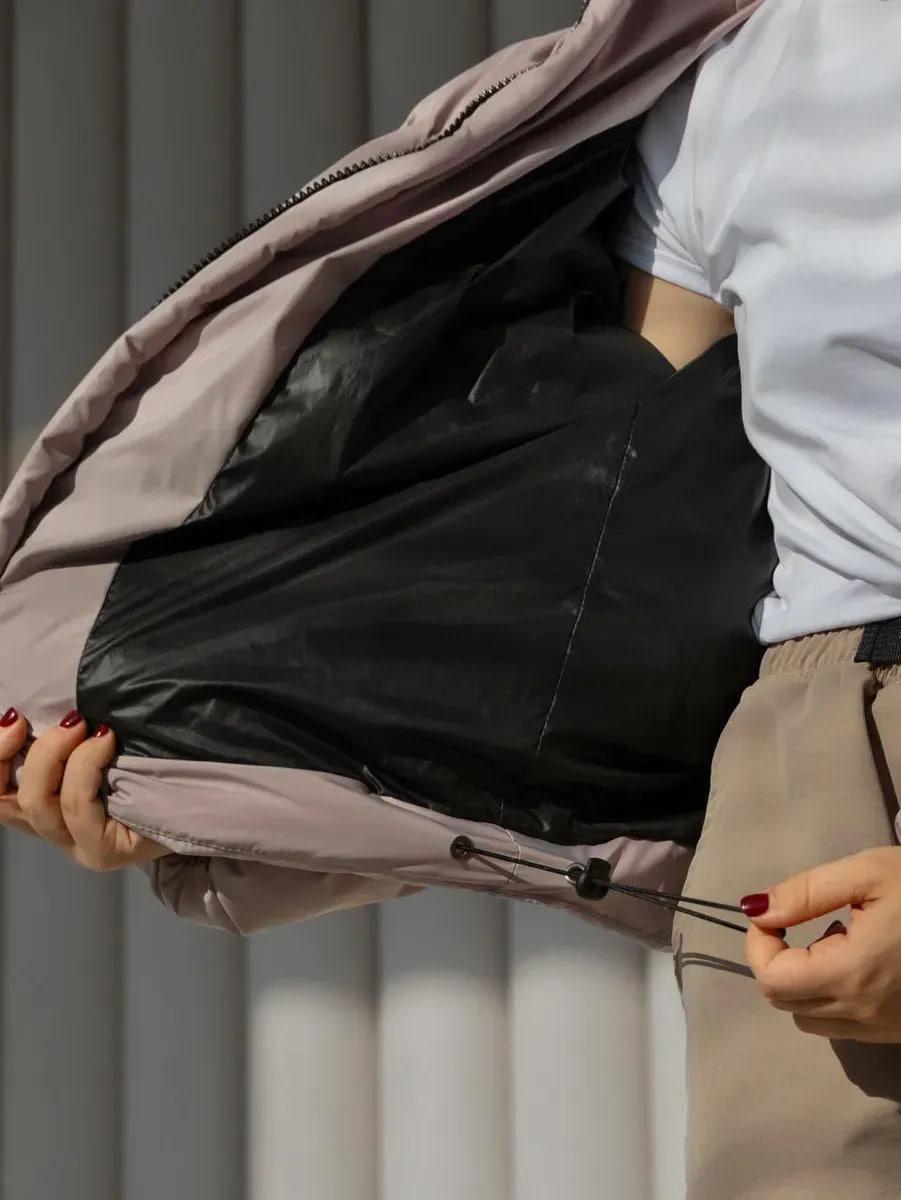 Пуховик жіночий Quadro зимовий до -15°С з капюшоном оверсайз L/XL Світло-сірий (26531/4/2) - фото 3