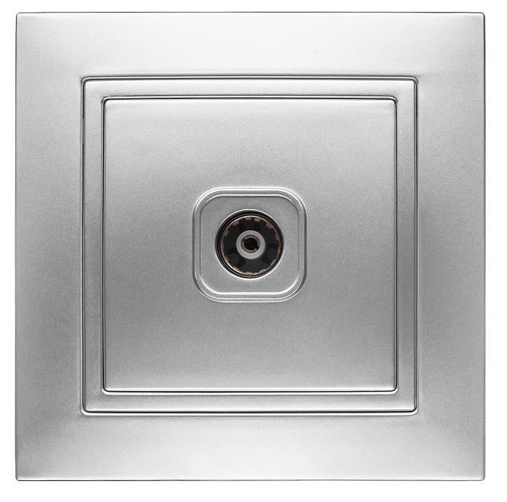 Розетка телевізійна MARSHEL ELEGANT RTV-381 Silver