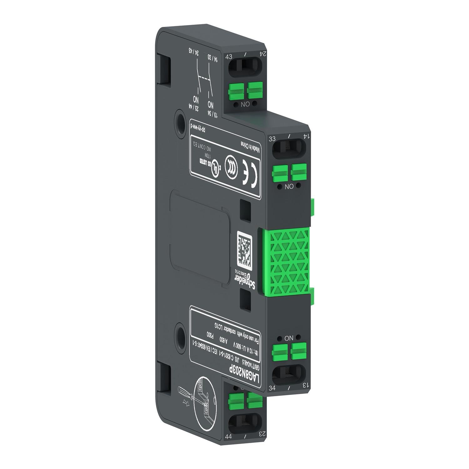 Дополнительный контакт Schneider Electric TeSys G 2NO боковой (LAG8N203P)