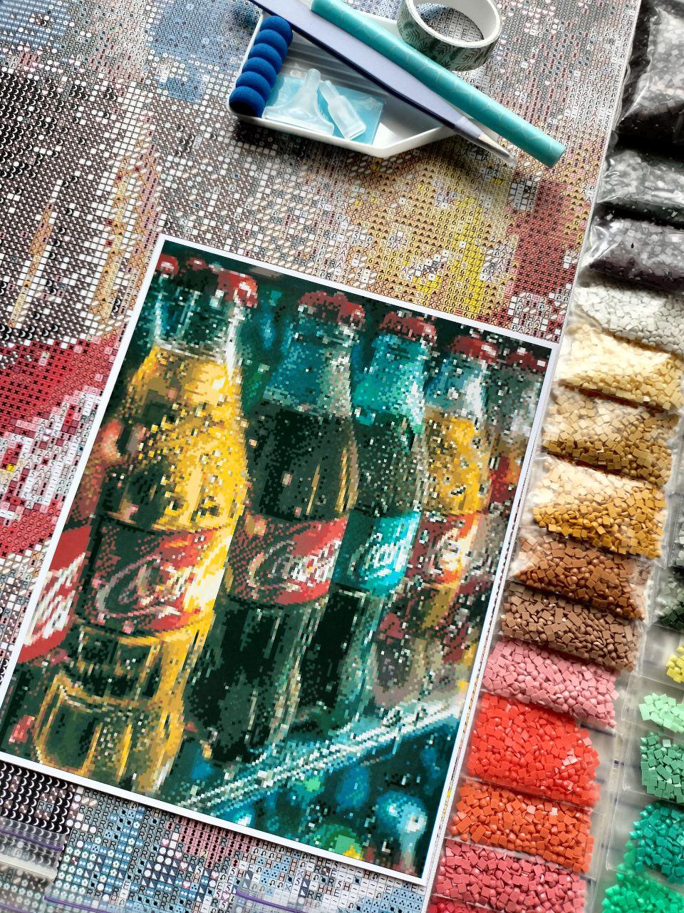 Алмазная мозаика АлМазка Круги квадратные спецалмазы на подрамнике 40x50 см (АлМ-265) - фото 6 Алмазная мозаика АлМазка Круги квадратные спецалмазы на подрамнике 40x50 см (АлМ-265) - фото 6