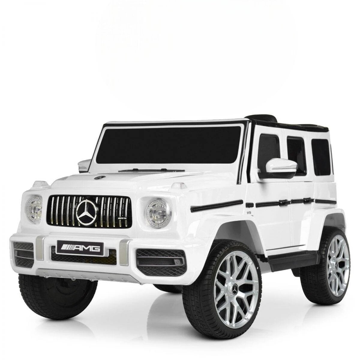 Детский электромобиль на аккумуляторе Mercedes AMG G63 с пультом радиоуправления для детей 3-8 лет Белый (1401084690)
