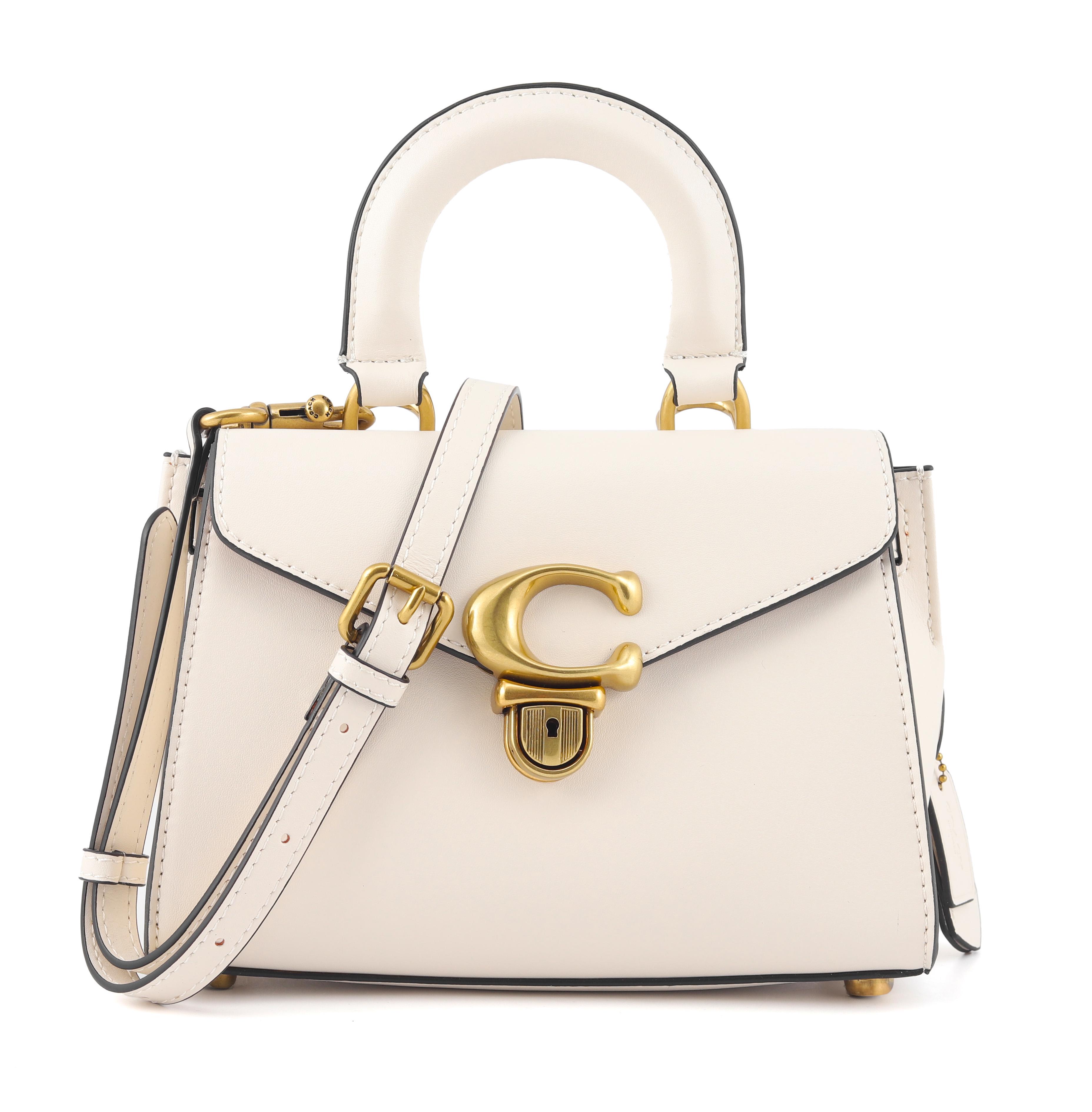 Женская сумка Coach Luxe Refined Calf Leather Sammy Top-Handle 21 White Женская сумка Coach Luxe Refined Calf Leather Sammy Top-Handle 21 White
