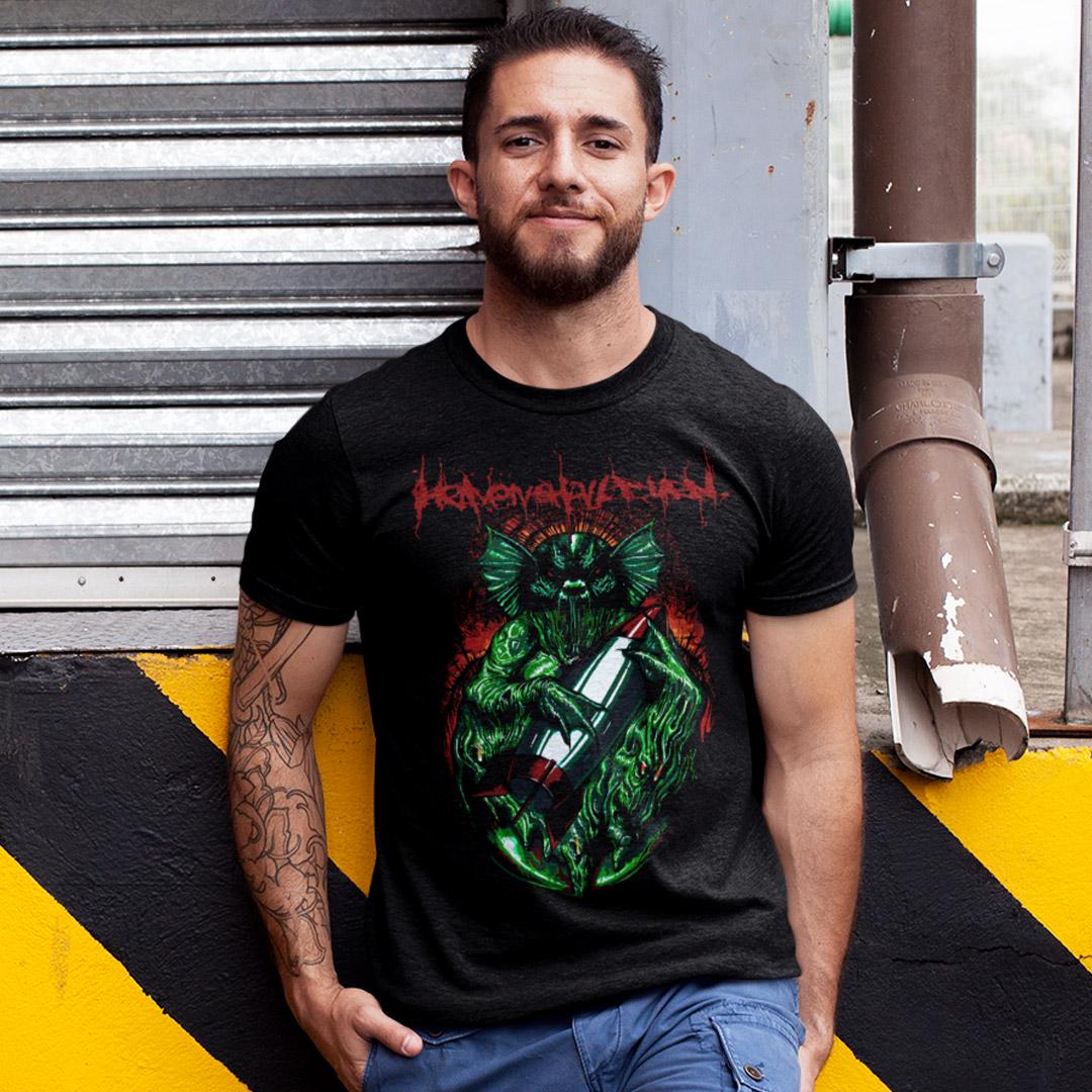 Футболка унисекс Heaven Shall Burn Monster With Bomb 4XL Черный (0000010212)