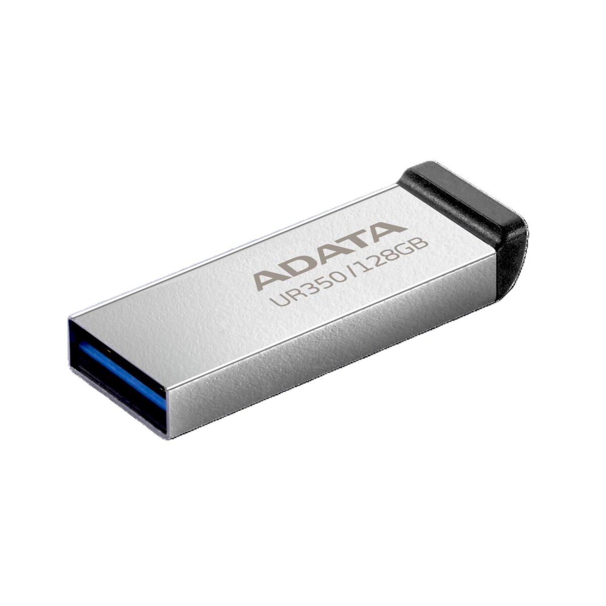 Флеш-память USB ADATA USB 3.2 UR 350 128 Gb Silver/Black (604306) - фото 2