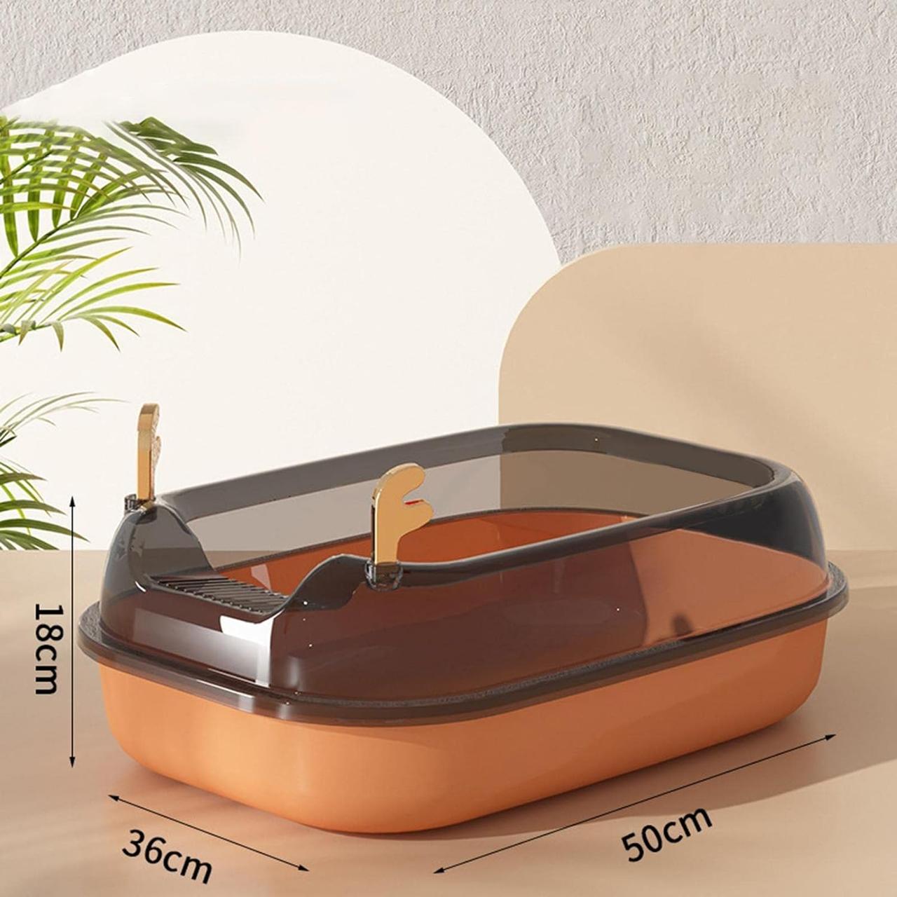 Туалет для кішок ELE PET з лопаткою 36x50x18 см Помаранчевий (2047708839) - фото 5