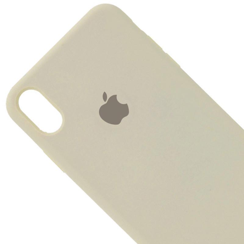 Протиударний чохол Silicone Case Full Protective (AA) для Apple iPhone X (5.8") / XS (5.8") Бежевий / Antigue White - фото 2