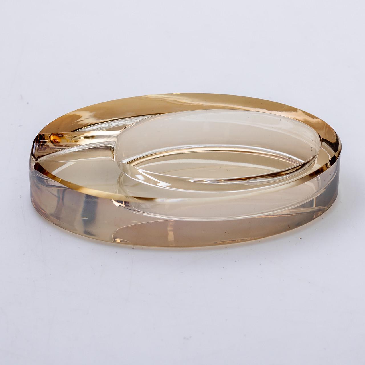 Попільничка для цигарок скляна 13х7 5х2 5 см Золотистий (7207) - фото 3