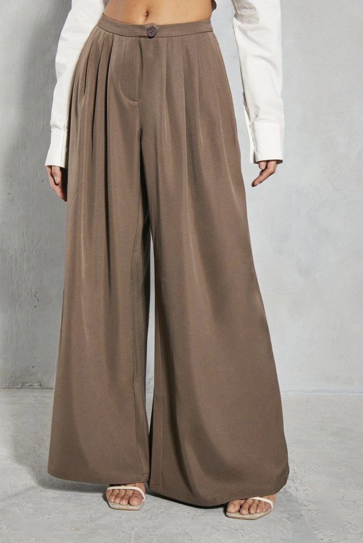 Брюки-палаццо Misspap широкі Мокко (29487679) - фото 4