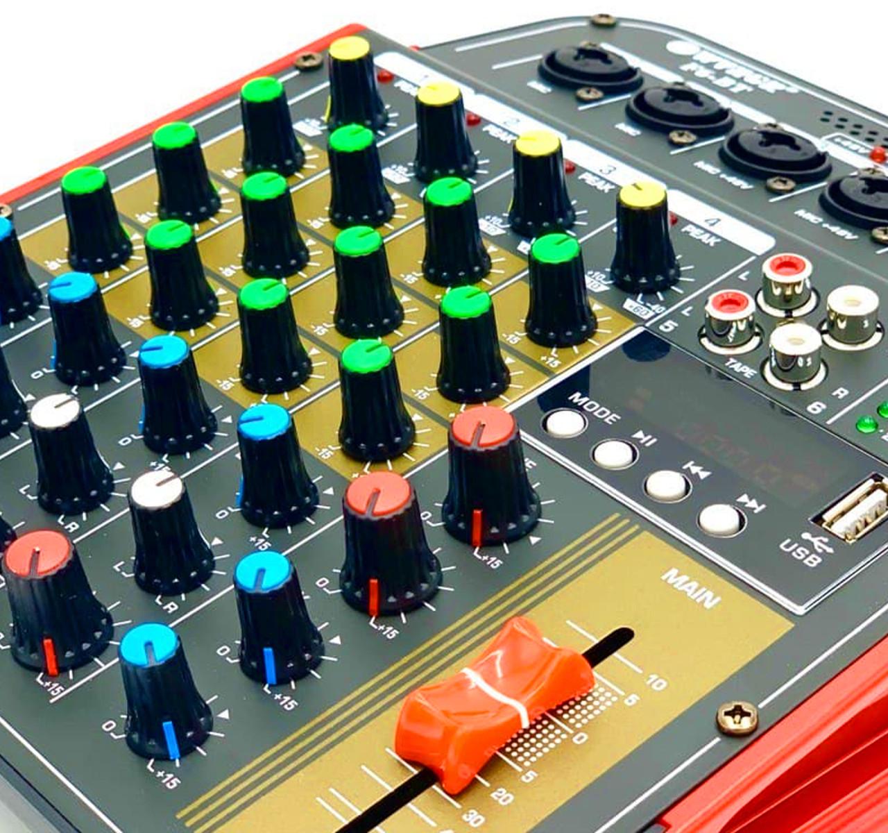 Портативный микшерный пульт WVNGR F6-BT Bluetooth 6 каналов - фото 4 Портативный микшерный пульт WVNGR F6-BT Bluetooth 6 каналов - фото 4