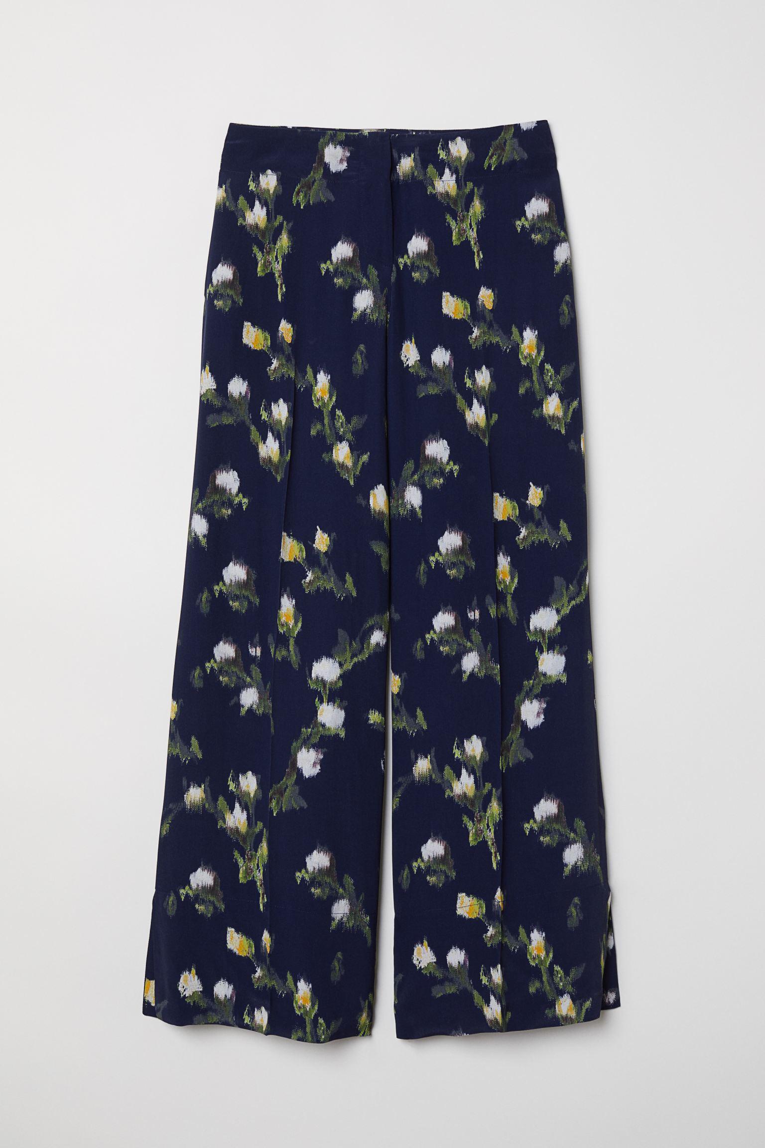 Брюки H&M Узор р. 38 Темно-синий (2001655861)