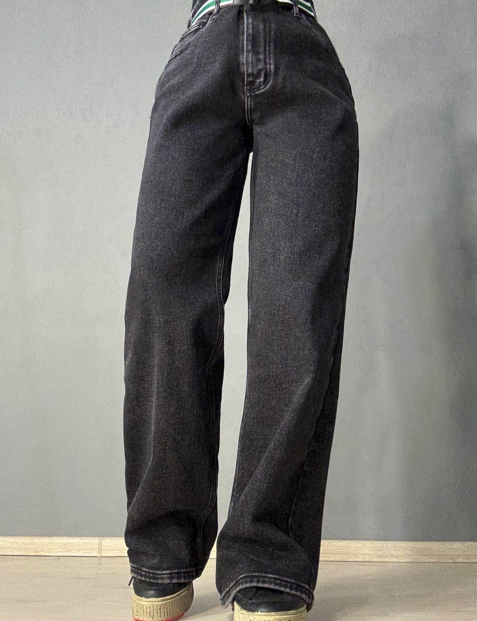 Джинси жіночі Derun 8209-8210 утеплені палаццо на флісі з ременем р. 32 Чорний (5673) - фото 7 Джинси жіночі Derun 8209-8210 утеплені палаццо на флісі з ременем р. 32 Чорний (5673) - фото 7