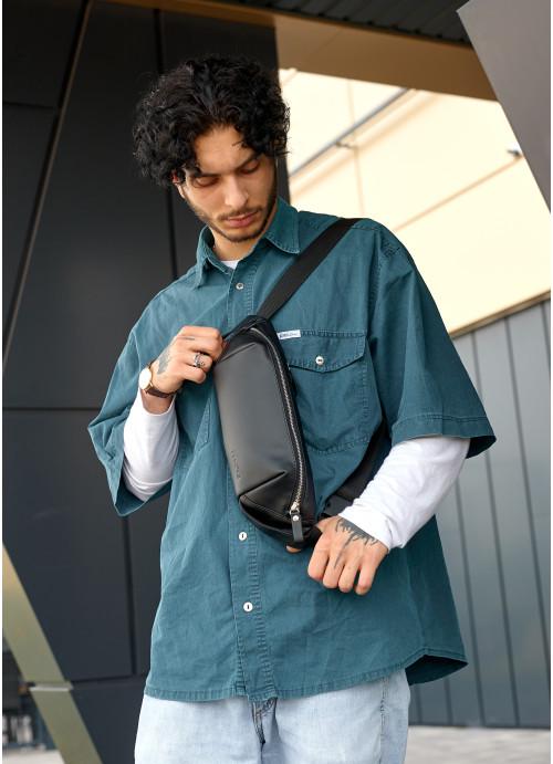 Сумка через плечо мужская Sambag экокожаная водостойкая Черный (2618898453)