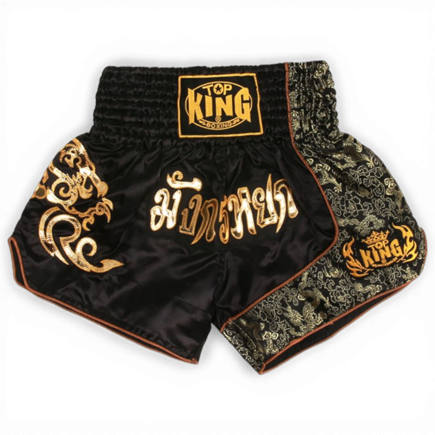 Шорти для кікбоксингу/тайського боксу TOP KING унісекс 2XL Чорно-золотий (4_1_XXL_17)