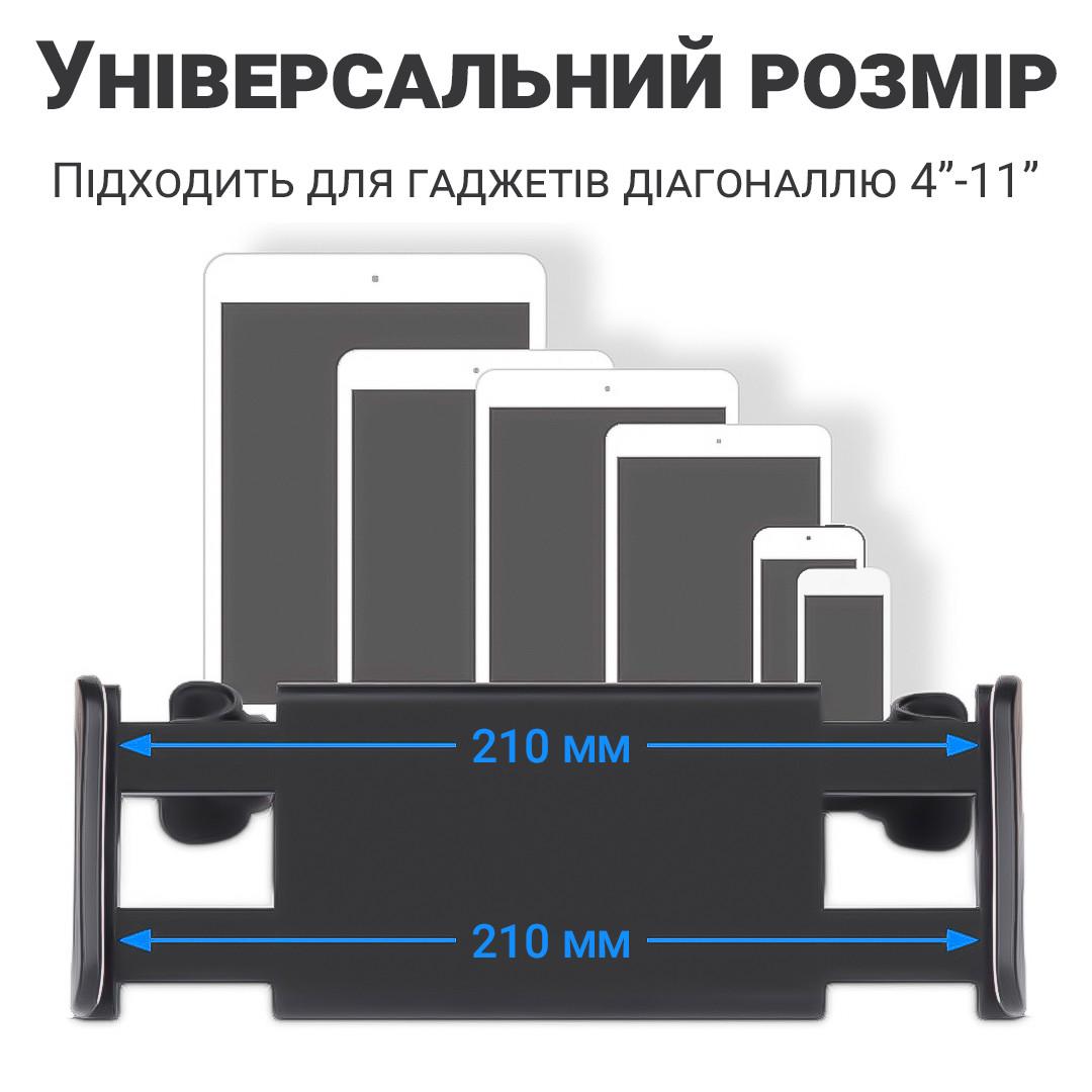 Автотримач для телефона/планшета Addap CPH-01h в підголівник - фото 5