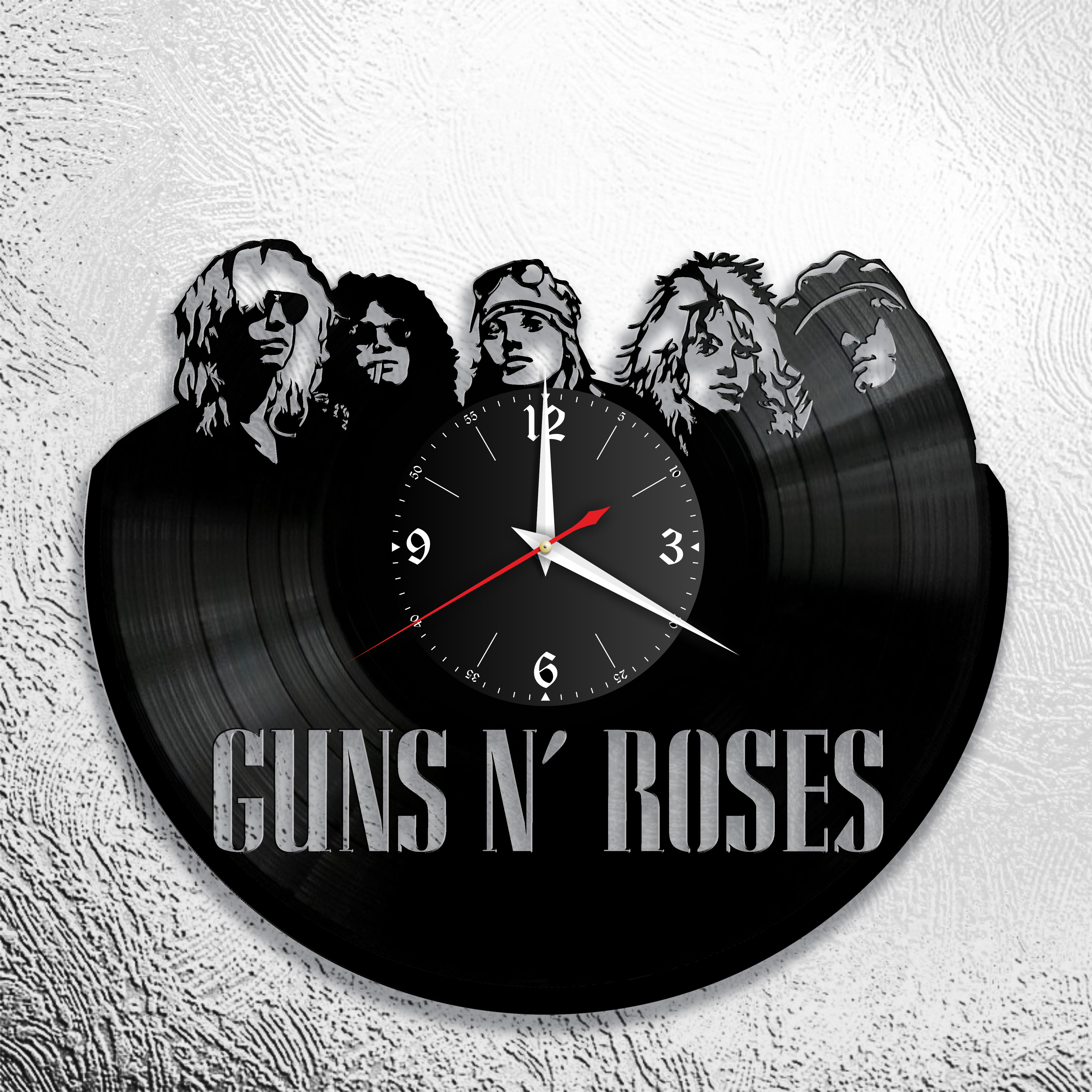 Часы настенные Guns and Roses 0652 из виниловой пластинки